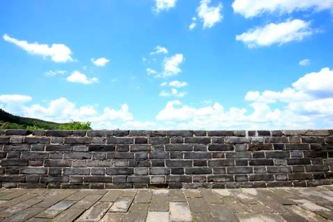 The Great Wall is in China. Stock Photos