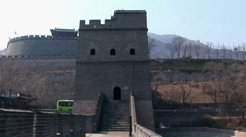 Great wall of China with road Stock Footage 45917907