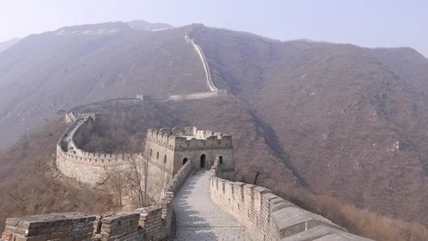 Great Wall of China in spring Stock Footage 99931840