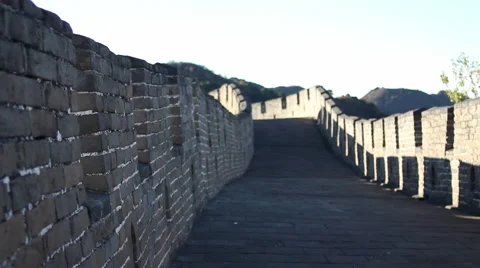 Great Wall of China, stonework, Beijing Video stock 53211945