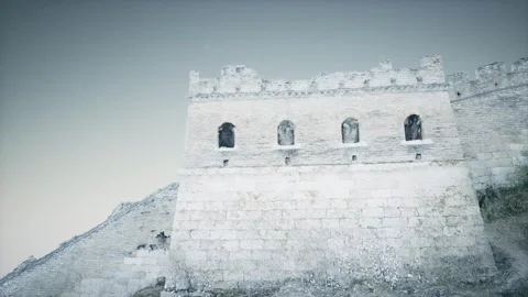 Great Wall of China in Summer Stock Footage 140448595