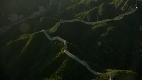 Great Wall of China sunset Stock Footage 171370283