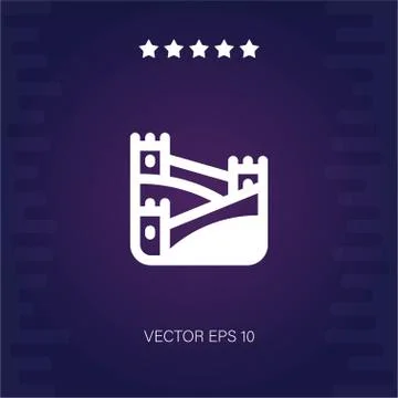 Great wall of china vector icon Stock Illustration