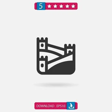 Great wall of china vector icon Stock Illustration