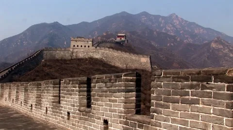 Great Wall of China view from the wall Video stock 49399176