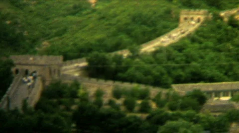 Great Wall of China - Vintage 8mm Film footage Stock Footage 546953