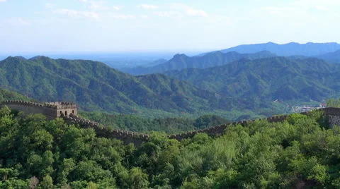 Great Wall like a dragon on a mountain 스톡 동영상 65006473