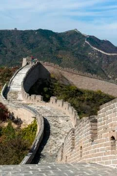 Great Wall in the mountain Stock Photos