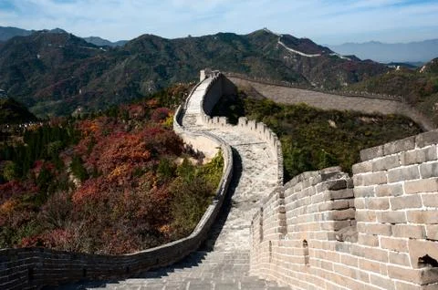 Great wall on the mountain Foto stock