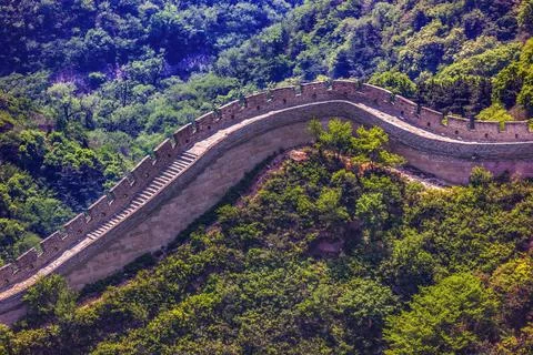 Great Wall Section Badaling Summer Beijing China Stock Photos