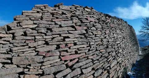 The Great Wall  slice of stone  in the hill Video stock 67618820