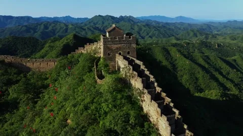 Great Wall Sunrise Above Clouds 4K Vídeos de archivo 334611567