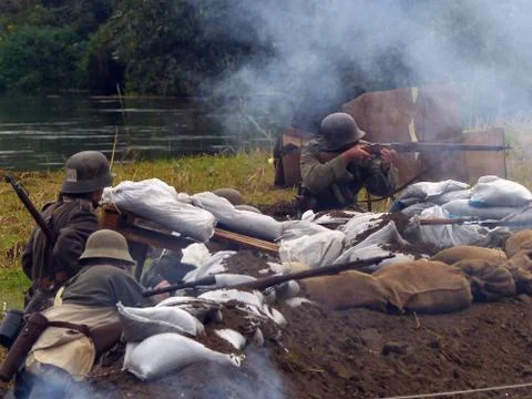 Great War Reenactment Stock-Fotos
