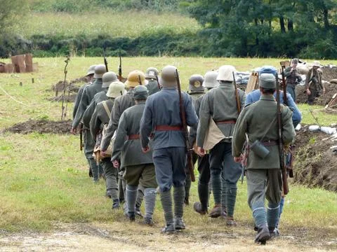 Great War Reenactment Stock-Fotos