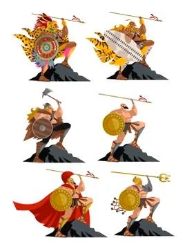 Great warriors 스톡 일러스트