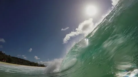 The Great Wave off the coast, slow motion Stock Footage 66540899