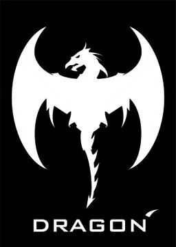 Great White Dragon Stock Illustration