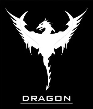 Great White Dragon Stock Illustration