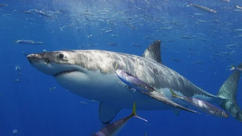 Great White Shark Stock Footage 95501626