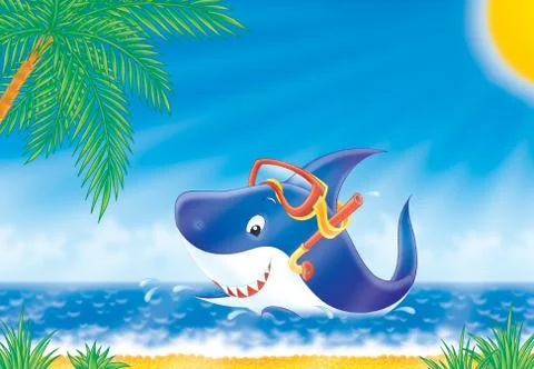 Great white shark Stock Illustration