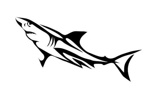 Great white shark Stock Illustration