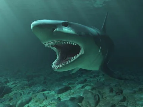 Great White Shark Stock Illustration