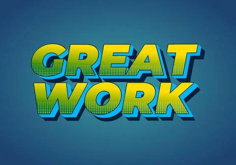 Great work. Text effect in 3D style with good colors Stock Illustration