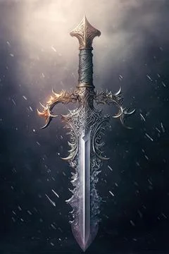 Greater silver sword Stock Illustration