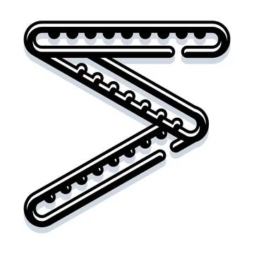 Greater than symbol geometric math icon Stock Illustration