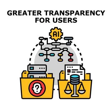 Greater transparency for users in ai data management 스톡 일러스트
