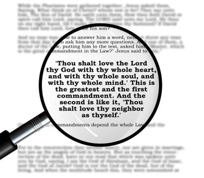 Greatest Commandment of Jesus Stock Illustration