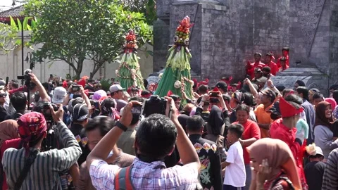 Grebeg pancasila in Blitar, East Java, Indonesia Stock Footage 246253759