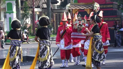 Grebeg pancasila in Blitar, East Java, Indonesia Stock Footage 246254083