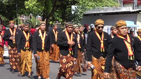 Grebeg pancasila in Blitar, East Java, Indonesia Stock Footage 246254086