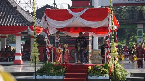 Grebeg pancasila in Blitar, East Java, Indonesia Stock Photos