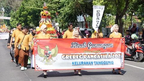 Grebeg pancasila in Blitar, East Java, Indonesia Stock Photos