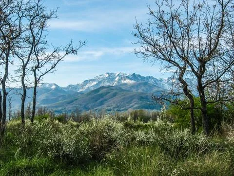Gredos mountain range in Spring, Avila Stock Photos
