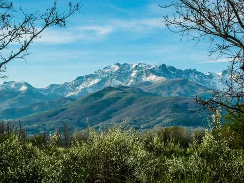 Gredos mountain range in Spring, Avila Stock Photos