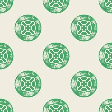 Gree Life Ring Pattern on Paper Backgrund Stock Illustration