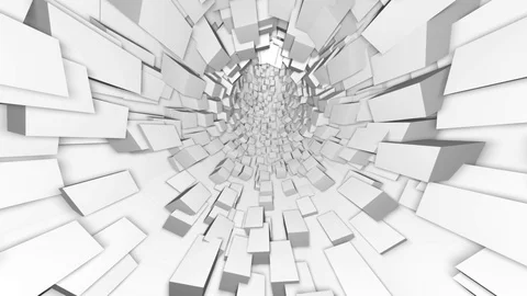 Greeble Worm-hole Fly With Rotation Stock Footage 99233523