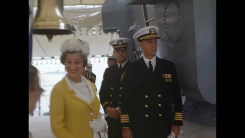 GREECE - 1966 - Ambassador Phillips Talbot inspecting Marine Honor Guard on Stock Footage 308104100