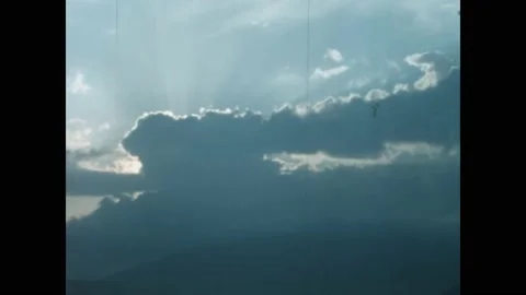 Greece 1966, Sun behind the clouds Stock Footage 229138568