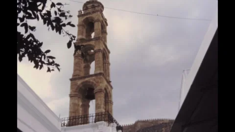 Greece 1970s, Daytime view of The Church... | Stock Video | Pond5