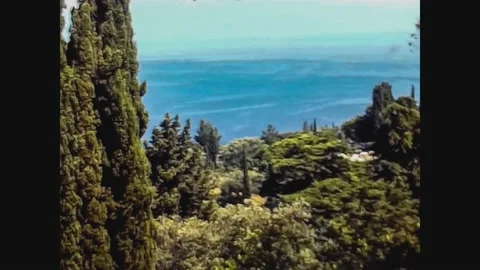 Greece 1978, Corfu coast view Video stock 147356121