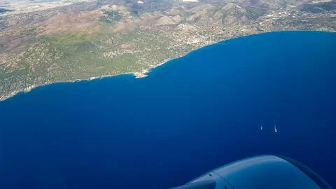 Greece by the air Stock Photos