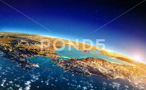 Greece and Turkey sunrise Stock Illustration