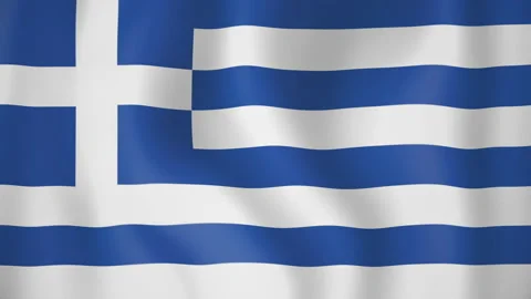 Greece animated flag. Seamless loop. 4K 스톡 동영상 145440482