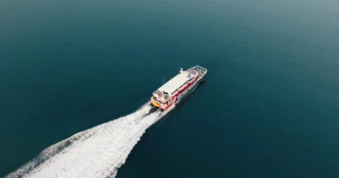 Greece, August 2022 Ferry board transports tourists cars around islands Stock Footage 238532200