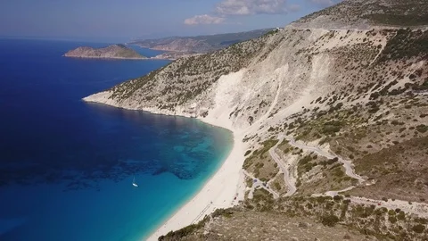 Greece Beach Aerial Tracking 스톡 동영상 101280693