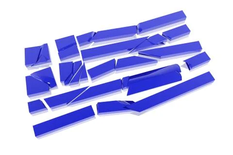 Greece broken flag 3d Illustrazione stock